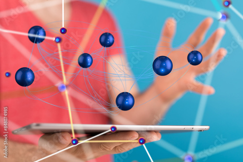 Neural network 3D illustrat...