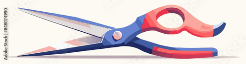Scissors on a white background. Vector flat minimalistic isolated illustration.