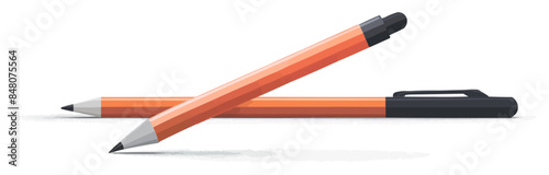 Tablet stylus on a white background. Vector flat minimalistic isolated illustration.