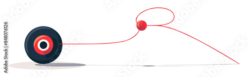 Yo-yo on a white background. Vector flat minimalistic isolated illustration.