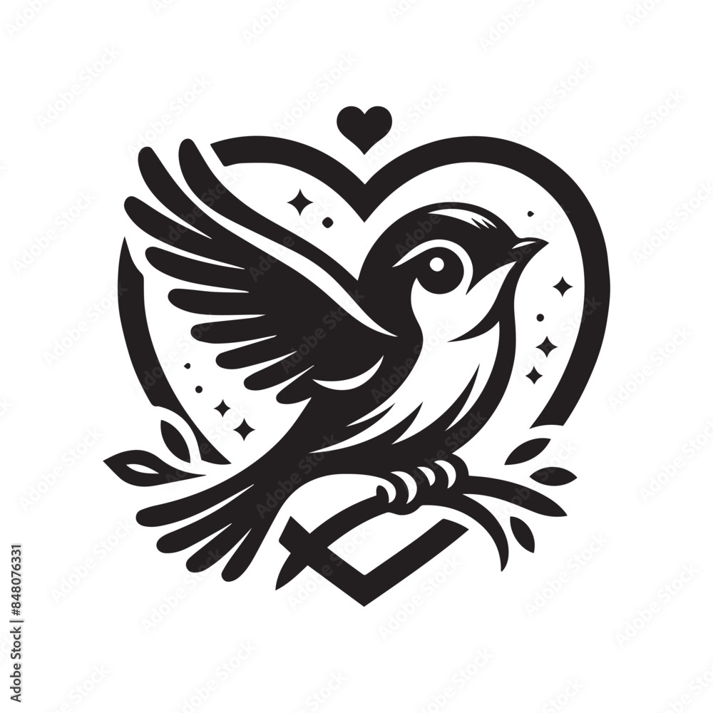 Fototapeta premium Love bird vector