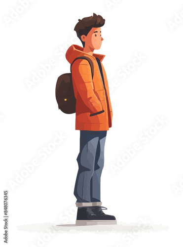 Miniature figurine on a white background. Vector flat minimalistic isolated illustration.