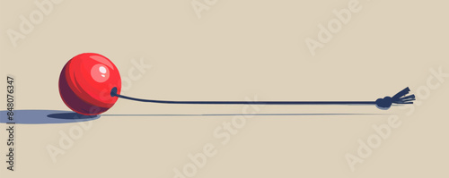 Yo-yo on a white background. Vector flat minimalistic isolated illustration.