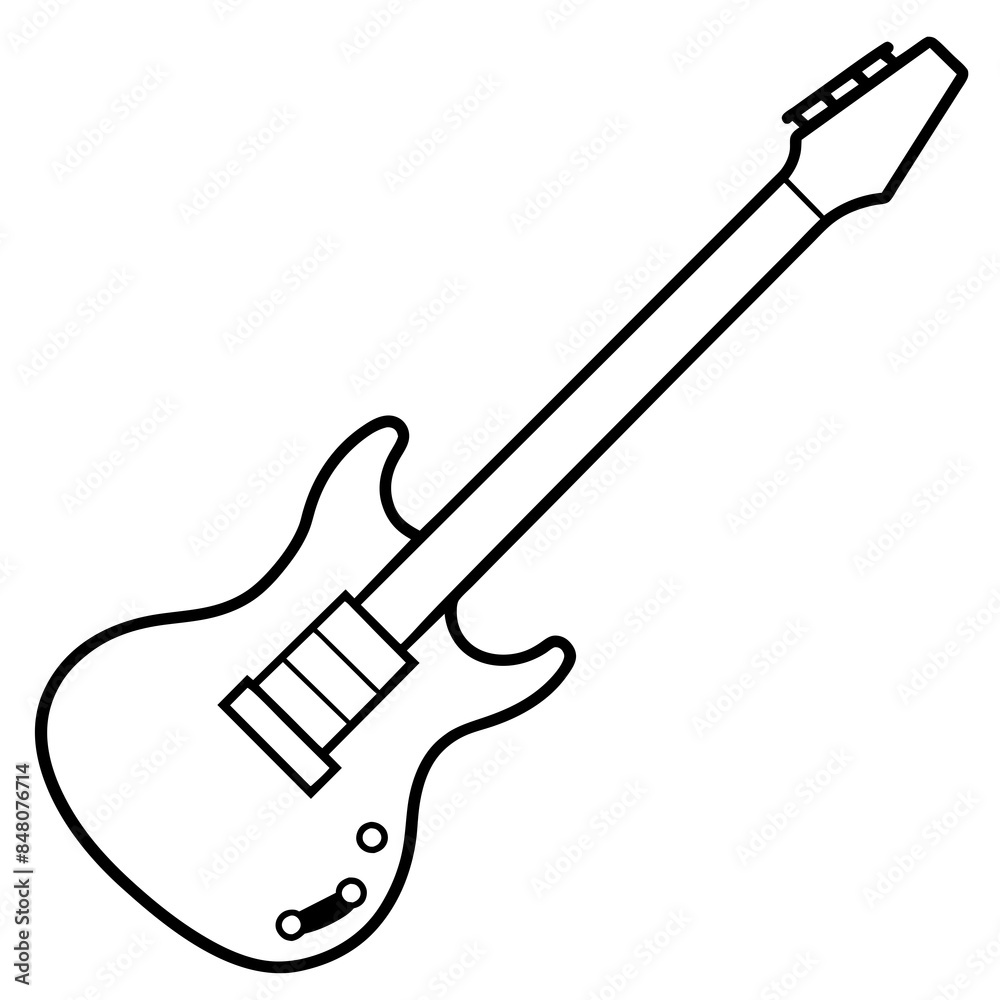Guitar Outline Vector Drawing art illustration Guitar Outline Vector Drawing art illustration