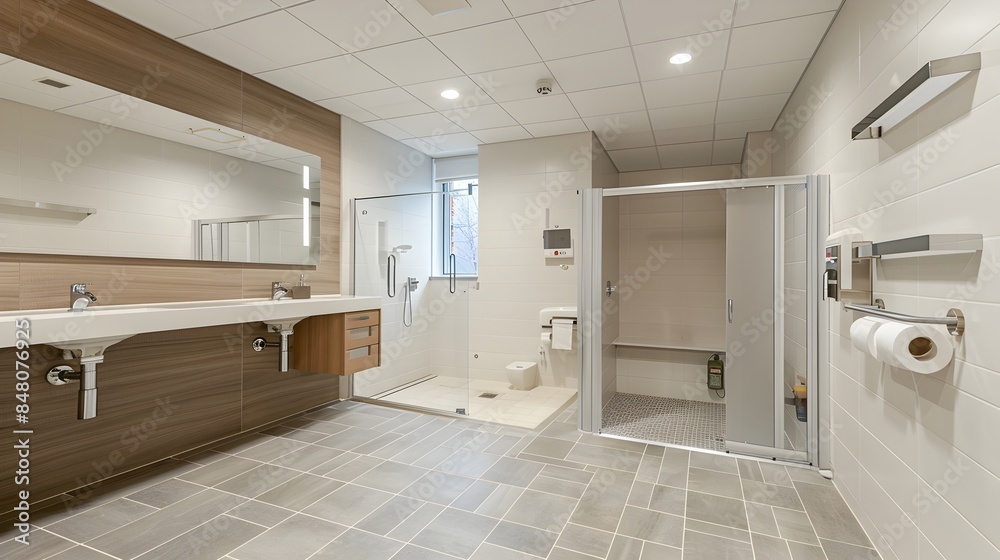 Accessible,Spacious Bathroom Design for the Disabled with Grab Bars and Modern Features Accessible,Spacious Bathroom Design for the Disabled with Grab Bars and Modern Features
