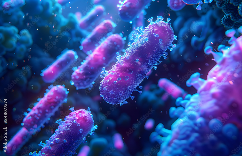 Naklejka premium 3d rendered illustration of a bacteria