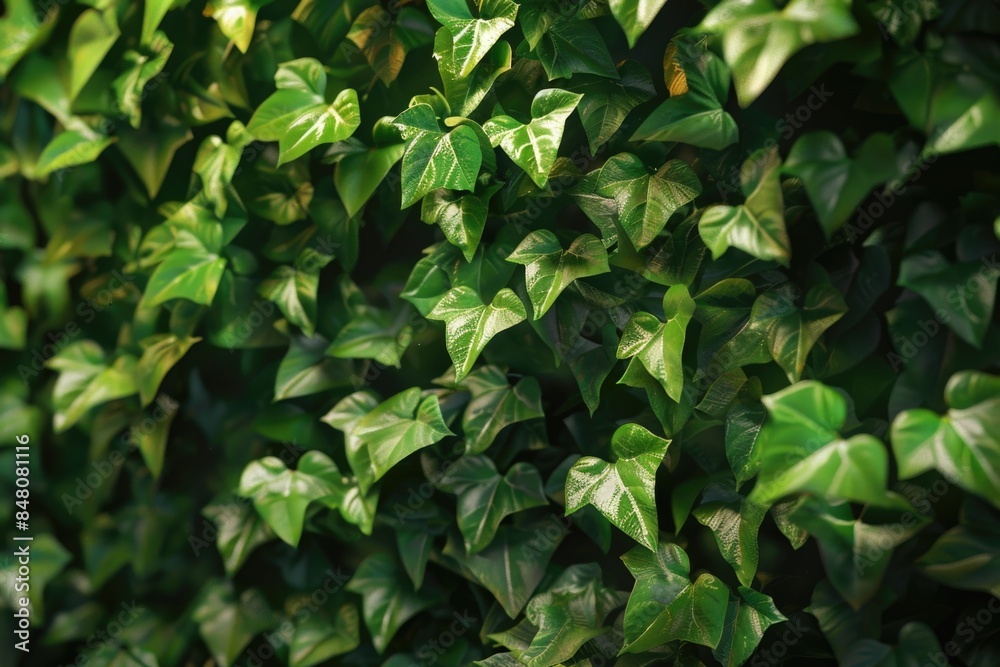 A macro shot of a cluster of green leaves with intricate details A macro shot of a cluster of green leaves with intricate details