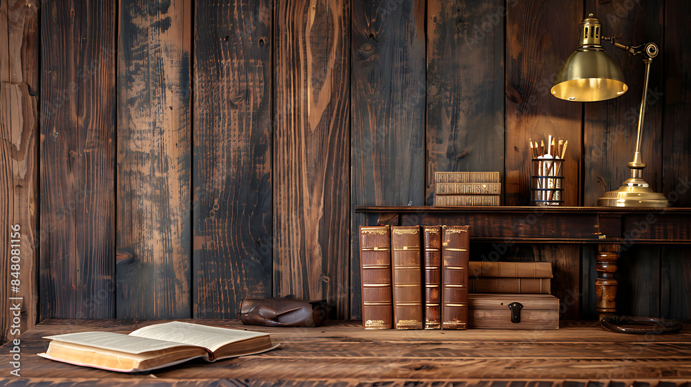 Working from home, wallpaper, the comfort of a home office decorated with wood. Working from home, wallpaper, the comfort of a home office decorated with wood.