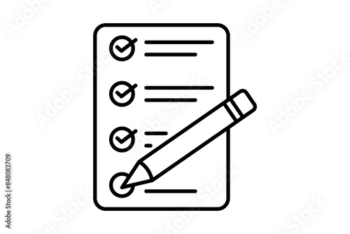 Task list icon. icon related to action plan. suitable for web site, app, user interfaces, printable etc. line icon style. simple vector design editable