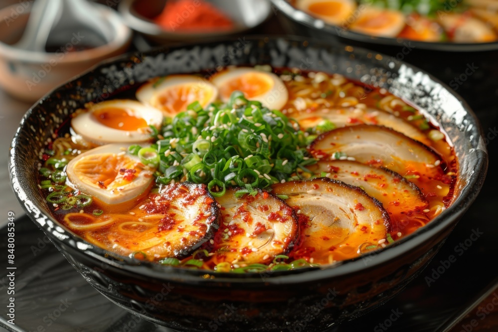 Spicy Ramen Bowl with Pork and Eggs Spicy Ramen Bowl with Pork and Eggs