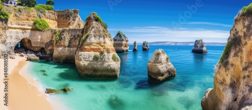 Algarve. Creative banner. Copyspace image