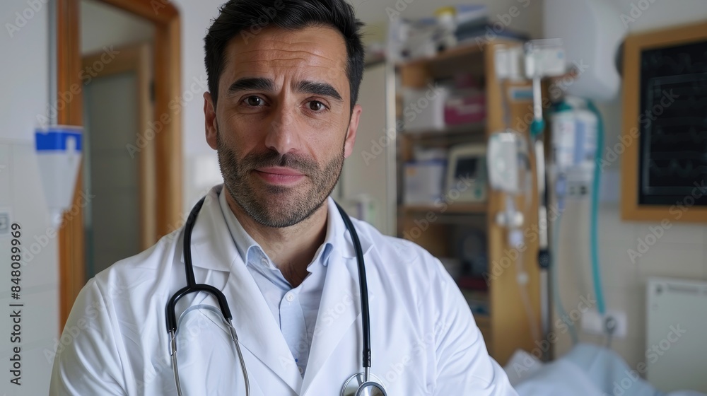 Doctor man , woman, nurse in Hospital Doctor man , woman, nurse in Hospital