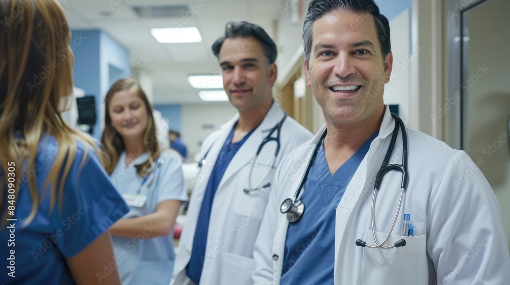 Doctor man , woman, nurse in Hospital Doctor man , woman, nurse in Hospital