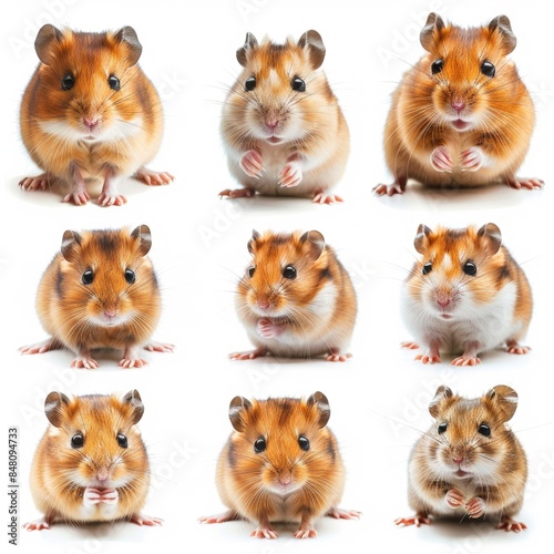 Wallpaper Mural Cute hamster isolated over white background Torontodigital.ca