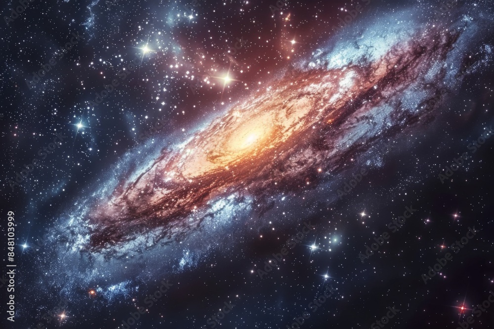 Fototapeta premium Spiral Galaxy in Deep Space