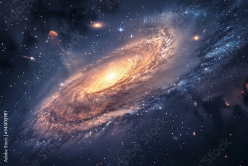 Spiral Galaxy in Deep Space