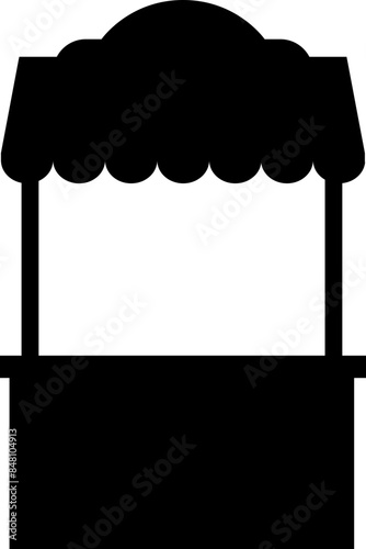 food stall silhouette vector.