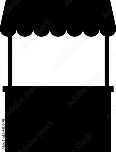 food stall silhouette vector.