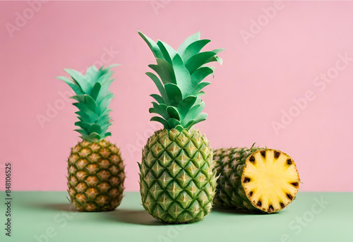 Pineapple on blank background