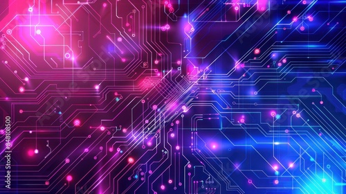 Futuristic abstract circuit board texture digital technology network connection background
