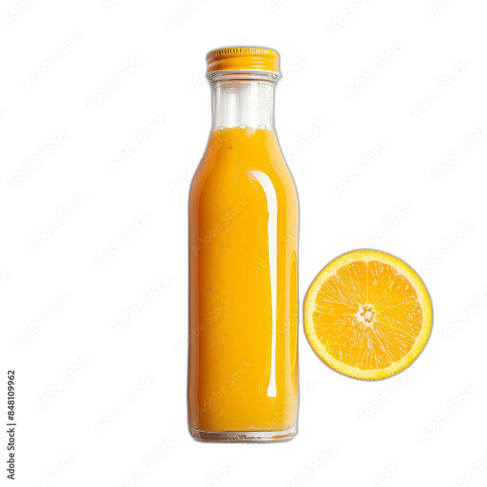 Isolated carrot smoothie bottle on transparency background Isolated carrot smoothie bottle on transparency background