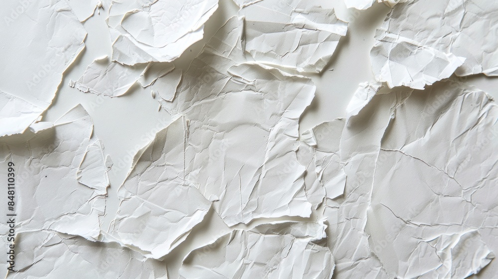 Close-up of textured white paper background.