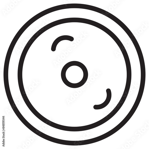 Athletic Disk Fitness Line Icon