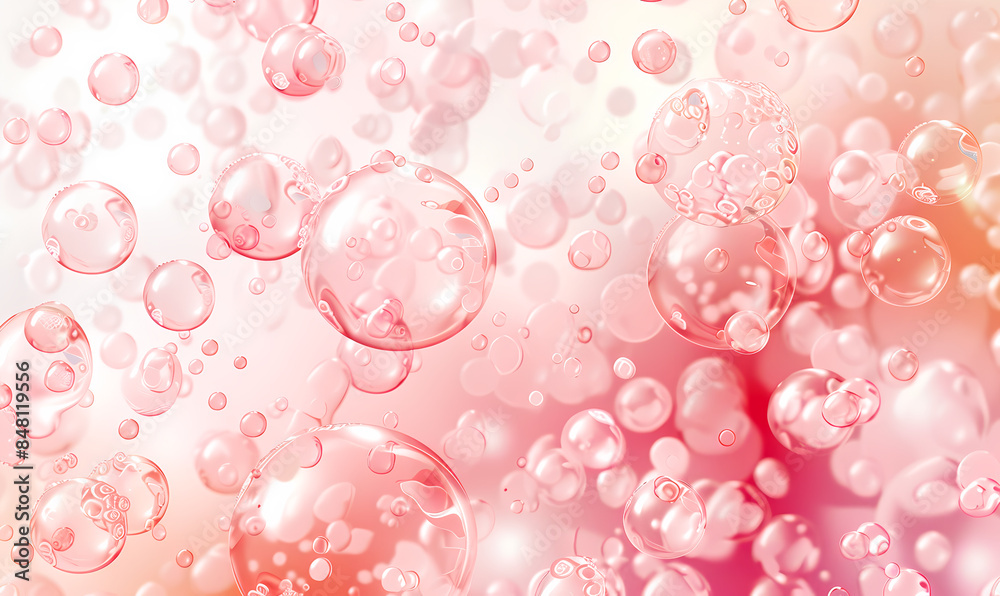 pink bubbles background