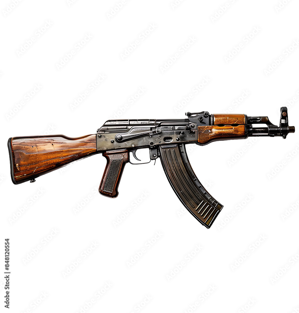 Ak47 on transparent isolated background Ak47 on transparent isolated background