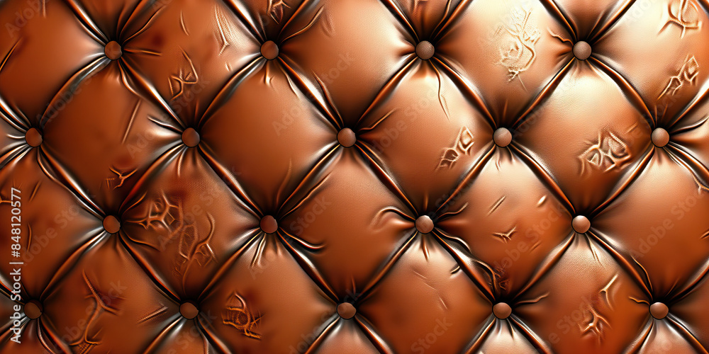 Leather Lattice: Close-Up of Textured Leather Lattice Pattern with Luxurious Feel