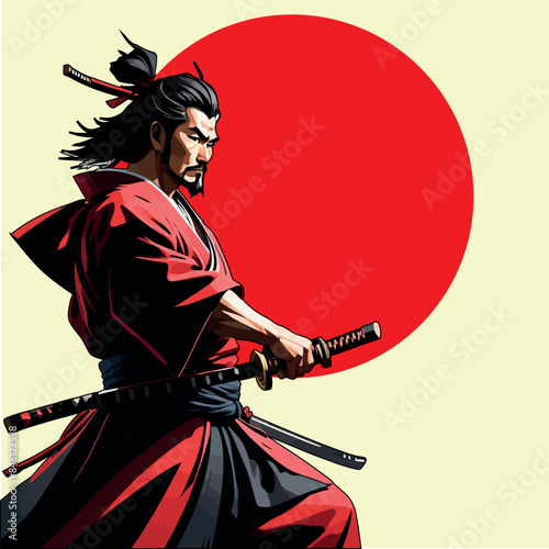 samurai rosso e nero 01