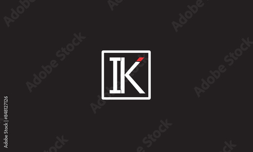 IK, KI , K ,I, Abstract Letters Logo Monogram 