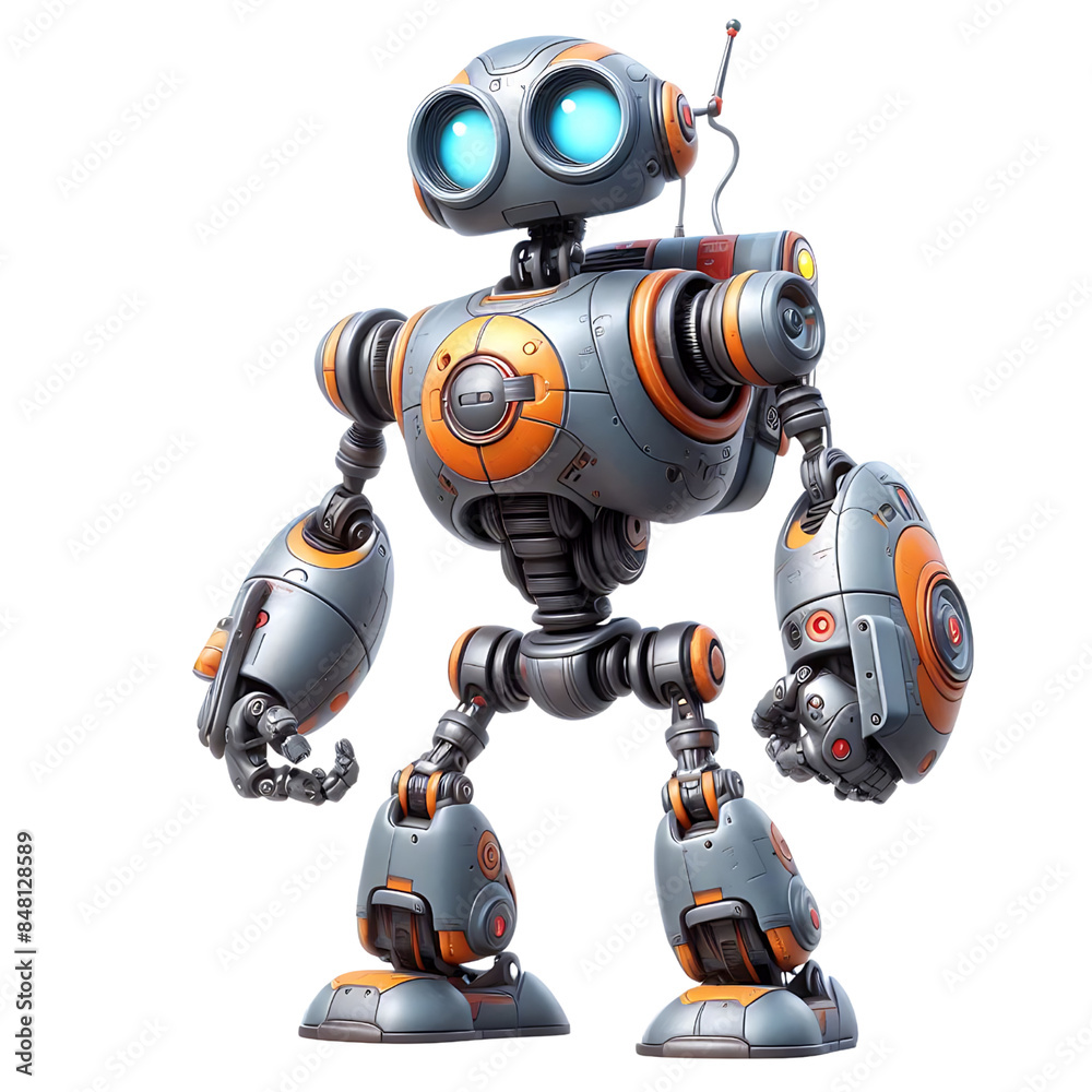 Friendly Robot Character Design Isolated, Transparent, 3d Friendly Robot Character Design Isolated, Transparent, 3d