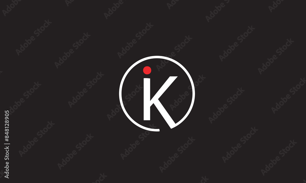 IK, KI , K ,I, Abstract Letters Logo Monogram IK, KI , K ,I, Abstract Letters Logo Monogram