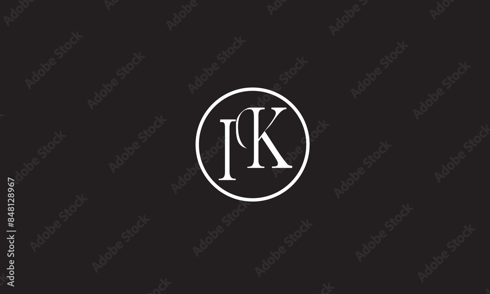IK, KI , K ,I, Abstract Letters Logo Monogram IK, KI , K ,I, Abstract Letters Logo Monogram