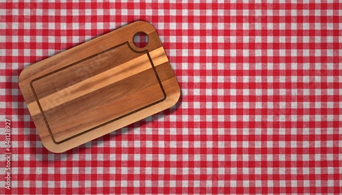 3D rendering of a wooden cutting board