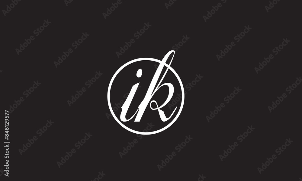 IK, KI , K ,I, Abstract Letters Logo Monogram IK, KI , K ,I, Abstract Letters Logo Monogram