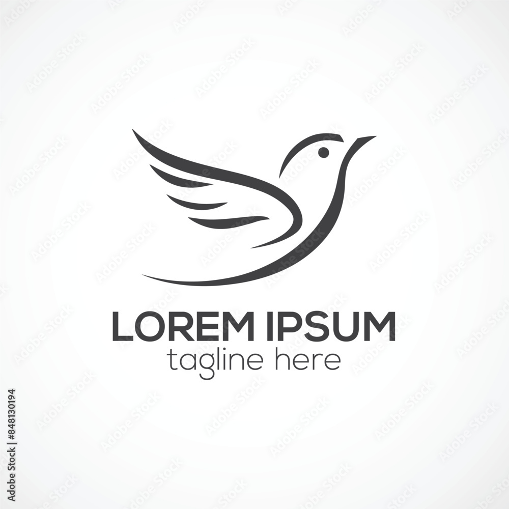 Obraz premium A bird logo design concept isolated vector template illustration