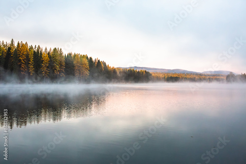 Mist over Mountain Lake