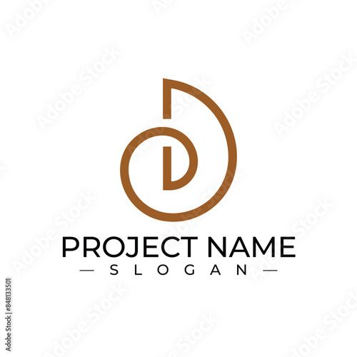 Creative CD Monogram Logo Design Vector Illustration for Modern and Professional Branding, Minimalist and Stylish Art