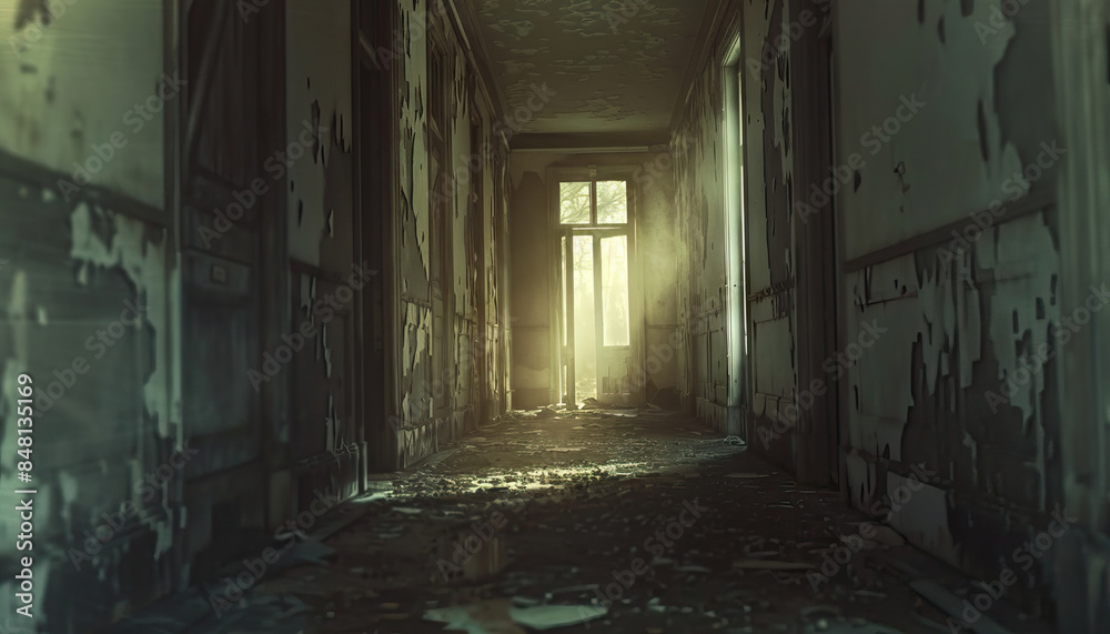 While wandering through an abandoned mansion, he heard echoes of whispers of memories from generations past, lingering in the air like ghosts of the past