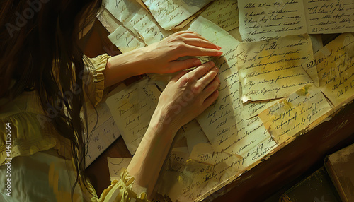As she traced her fingers over faded letters in a box of keepsakes, she listened to whispers of memories penned in ink long ago