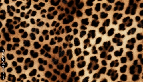  Leopard print fur texture background, fashionable design for textiles