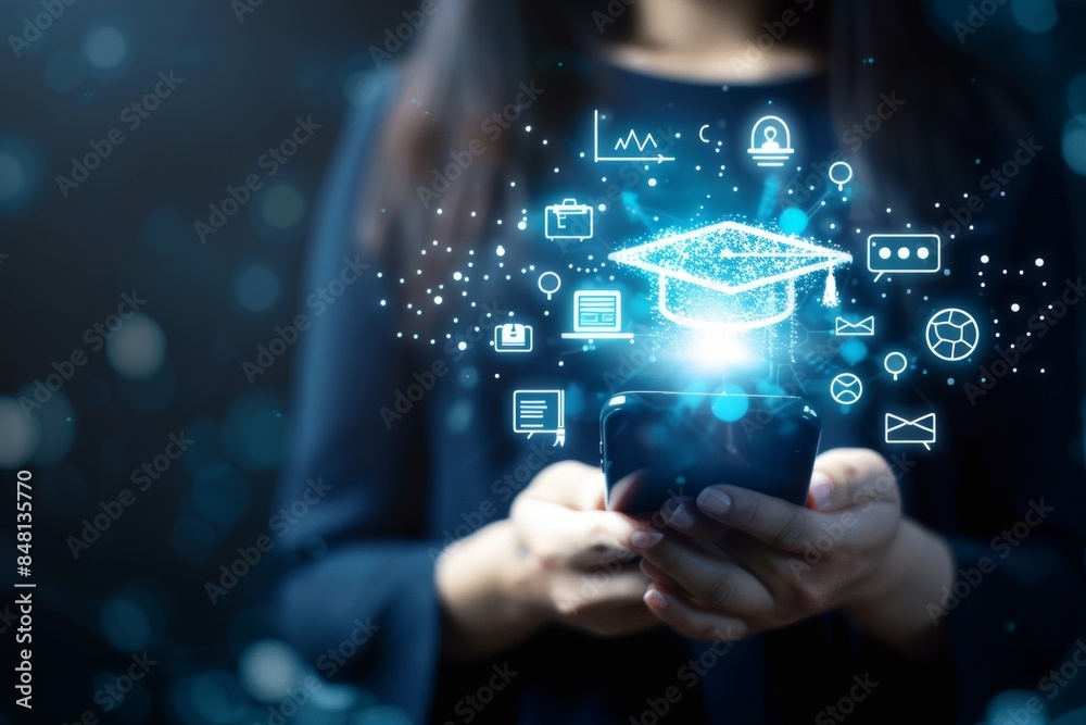 Researching master degree programs in business administration, postgraduate level. Research into the best ranking universities around the world. Hologram icons. Researching master degree programs in business administration, postgraduate level. Research into the best ranking universities around the world. Hologram icons.
