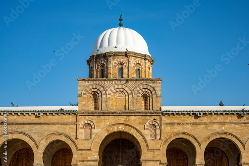 Zitouna Mosque, Located in the heart of Tunis' medina, this important mosque was founded in 734 and built on a site once occupied by a church. It was totally rebuilt in the 9th century and restored