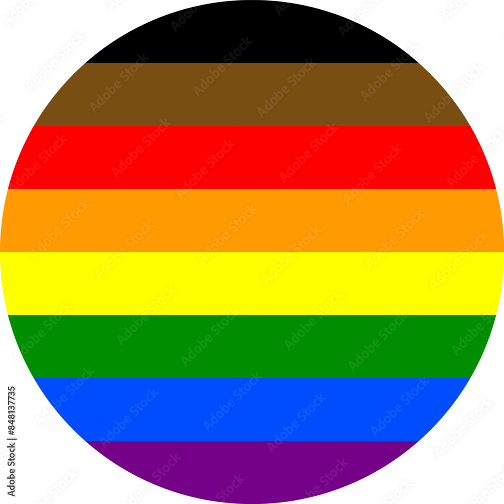 Fototapeta premium The Rainbow flag symbol LGBTQ+ community. The rainbow pride flag and other is a symbol of lesbian, gay, bisexual, transgender (LGBT) and queer pride and LGBT social movements. Vector illustration