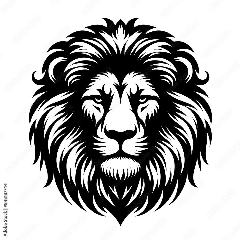 Lion Head Silhouette Vector Style Lion Head Silhouette Vector Style
