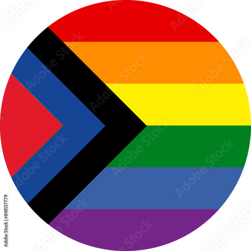The Rainbow flag symbol LGBTQ+ community. The rainbow pride flag and other is a symbol of lesbian, gay, bisexual, transgender (LGBT) and queer pride and LGBT social movements. Vector illustration