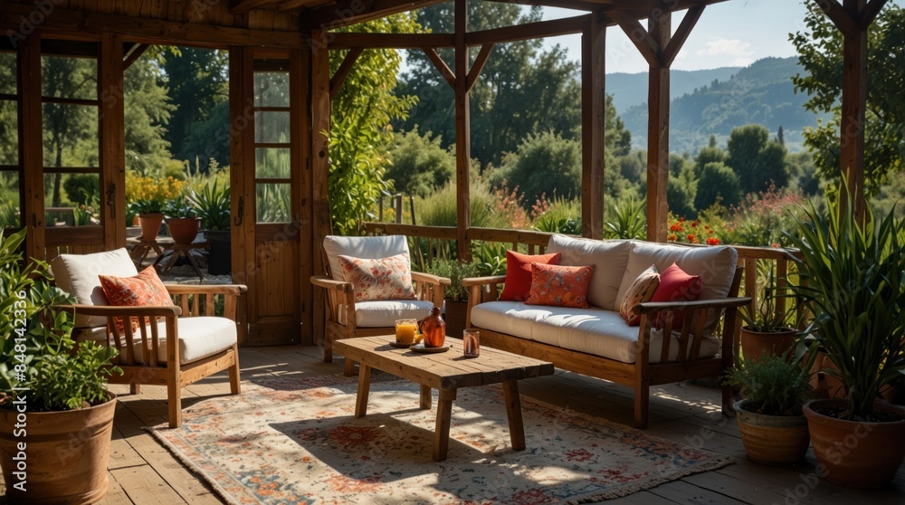 Obraz premium Beautiful garden vintage summer