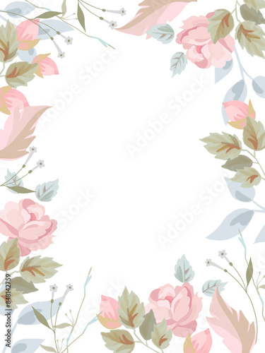 Elegant floral templates. For wedding invitation, birthday and Mothers Day cards, flyer, poster, banner, brochure, email header,